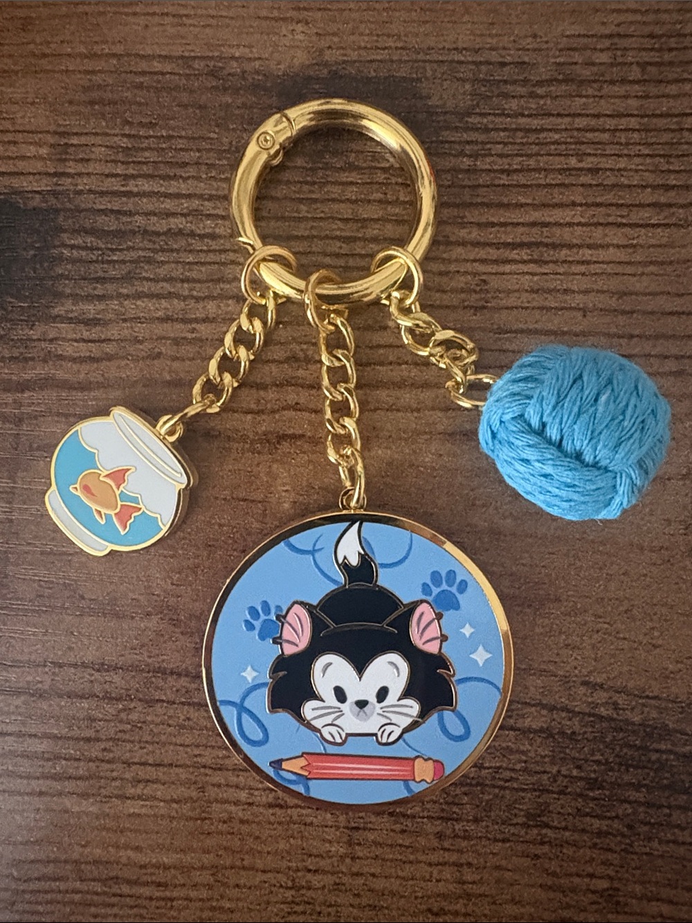 Disney Enamel Cat Bag Clip Set — Figaro